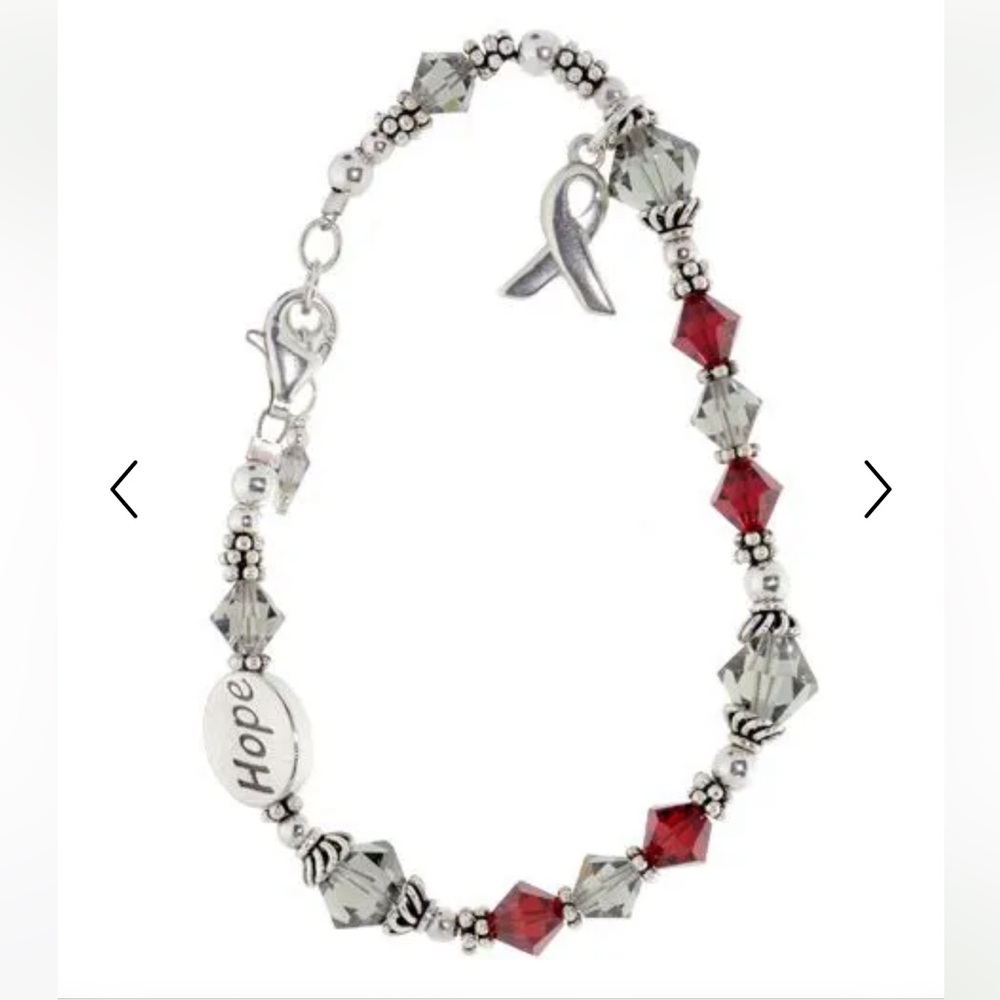 Sterling Silver Multiple Sclerosis Awareness Brac… - image 1